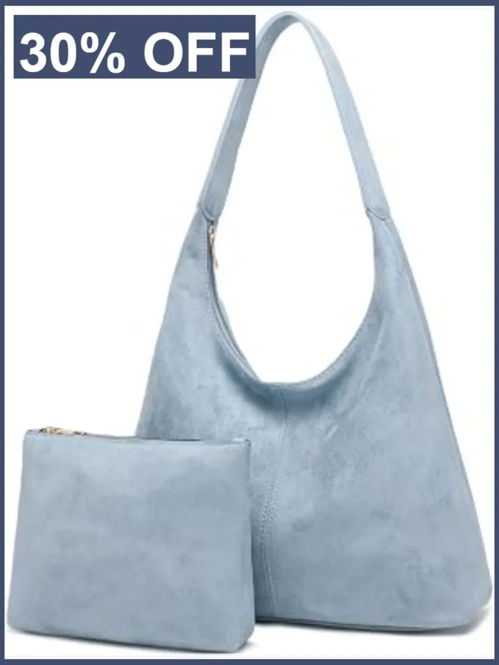 Slouchy Faux Suede Hobo Bag Women Shoulder Purse Large Tote Work Travel with